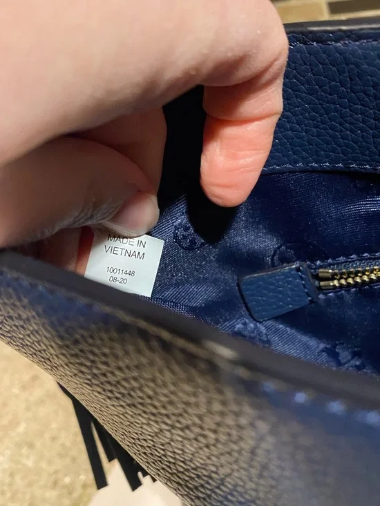 Tory Burch Thea Navy Blue Hobo Shoulder Bag - Picture 8 of 8